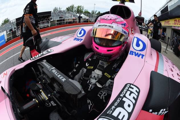 Esteban Ocon (Sahara Force India F1 Team) mit Helm im Auto, Grosser Preis von Kanada 2017, Freies Training, Motorsport, Formel 1, 09.06.2017, Montreal Copyright: xAndre Eibner-Pressefotox EP_JAE