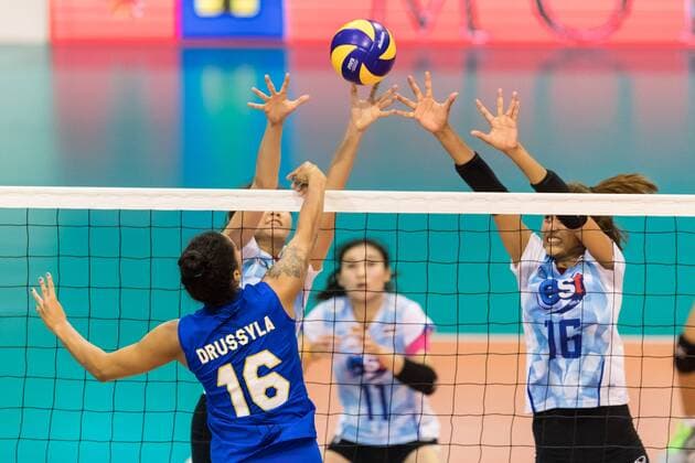 Volleyball: Montreux Volley Masters 2017, 09.06.2017 Drussyla Costa ( 16, Brasil) ; Brasil versus Thailand at the Volleyball: Montreux Volley Masters 2017 on June, 09, 2017 in Montreux, Schweiz xUSx