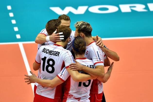 VOLLEYBALL - FIVB, AUT vs GER LINZ,AUSTRIA,09.JUN.17 - VOLLEYBALL - FIVB World League Tournament, Austria vs Germany. Image shows the rejoicing of AUT. GEPAxpictures xFlorianxErtl