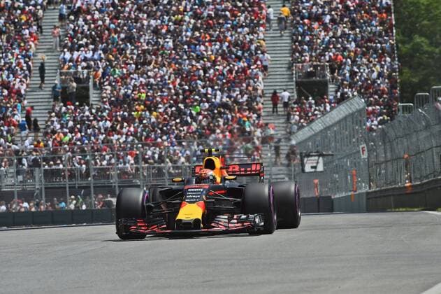 Max Verstappen (Red Bull Racing) mit seinem Auto auf der Strecke, Grosser Preis von Kanada 2017, Qualifikation, Motorsport, Formel 1, 10.06.2017, Montreal Copyright: xAndre Eibner-Pressefotox EP_JAE