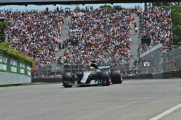 Lewis Hamilton (Mercedes AMG Petronas Formula One Team) mit seinem Auto auf der Strecke, Grosser Preis von Kanada 2017, Qualifikation, Motorsport, Formel 1, 10.06.2017, Montreal Copyright: xAndre Eibner-Pressefotox EP_JAE