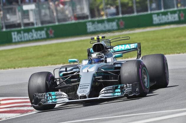 Valtteri Bottas (Mercedes AMG Petronas Formula One Team) mit seinem Auto auf der Strecke, Grosser Preis von Kanada 2017, Qualifikation, Motorsport, Formel 1, 10.06.2017, Montreal Copyright: xAndre Eibner-Pressefotox EP_JAE