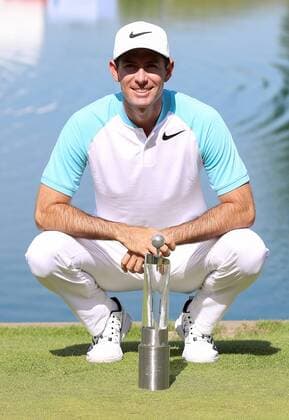 GOLF - PGA Golf Herren Lyoness Open 2017 ATZENBRUGG,AUSTRIA,11.JUN.17 - GOLF - PGA European Tour, Lyoness Open, Diamond Country Club. Image shows Dylan Frittelli (RSA). Keywords: trophy. GEPAxpictures xChristianxWalgram