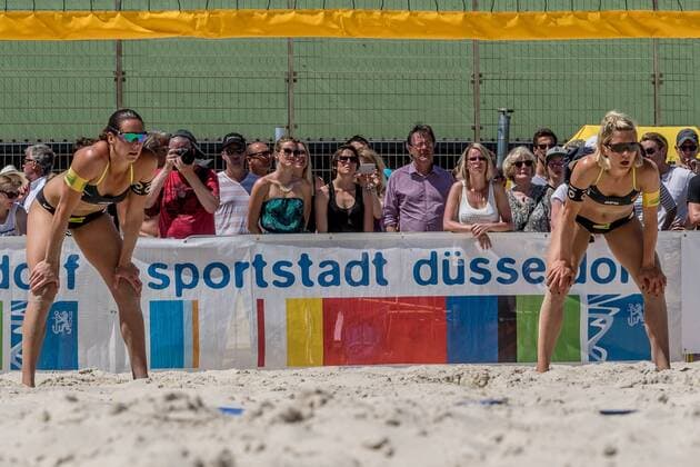 RP Beach Challenge, 11.06.2017 Kira Walkenhorst (Hamburger SV), Laura Ludwig (Hamburger SV ), Olympiasiegerin Rio 2016; RP Beach Challenge am 11.06.2017, Duesseldorf. xPWx