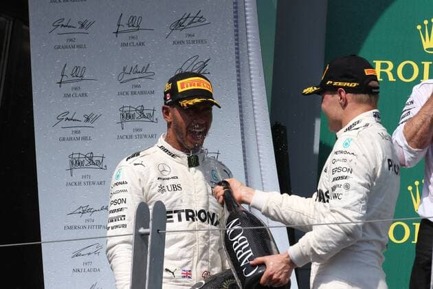 Canadian Grand Prix, Montreal 8 - 11 June 2017 11.06.2017, Podium, winner Lewis Hamilton (GBR) Mercedes AMG F1 W08 , 2nd Valtteri Bottas (FIN) Mercedes AMG F1 W08 