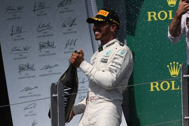 Canadian Grand Prix, Montreal 8 - 11 June 2017 11.06.2017, Podium, winner Lewis Hamilton (GBR) Mercedes AMG F1 W08 