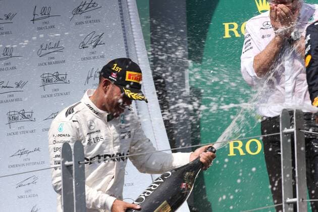 Canadian Grand Prix, Montreal 8 - 11 June 2017 11.06.2017, Podium, winner Lewis Hamilton (GBR) Mercedes AMG F1 W08 