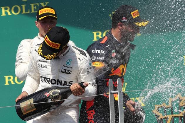 Canadian Grand Prix, Montreal 8 - 11 June 2017 11.06.2017, Podium, winner Lewis Hamilton (GBR) Mercedes AMG F1 W08 , 2nd Valtteri Bottas (FIN) Mercedes AMG F1 W08, 3rd Daniel Ricciardo (AUS) Red Bull Racing RB13 