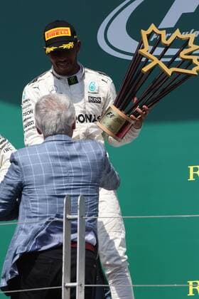 Canadian Grand Prix, Montreal 8 - 11 June 2017 11.06.2017, Podium, winner Lewis Hamilton (GBR) Mercedes AMG F1 W08 