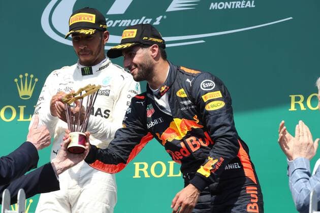 Canadian Grand Prix, Montreal 8 - 11 June 2017 11.06.2017, Podium, 3rd Daniel Ricciardo (AUS) Red Bull Racing RB13 