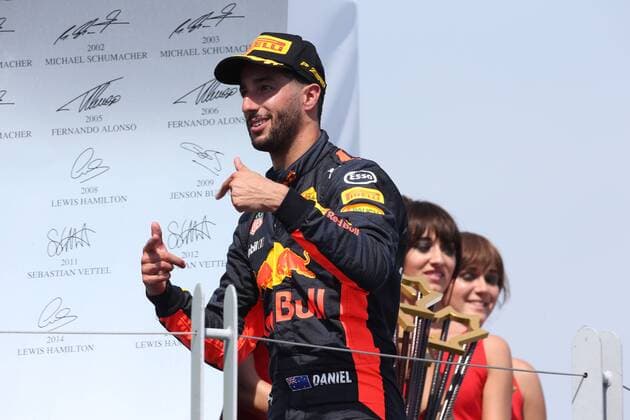 Canadian Grand Prix, Montreal 8 - 11 June 2017 11.06.2017, Podium, 3rd Daniel Ricciardo (AUS) Red Bull Racing RB13 