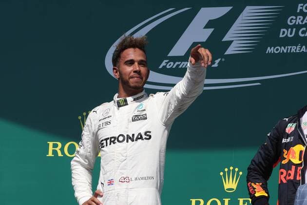 Canadian Grand Prix, Montreal 8 - 11 June 2017 11.06.2017, Podium, winner Lewis Hamilton (GBR) Mercedes AMG F1 W08 