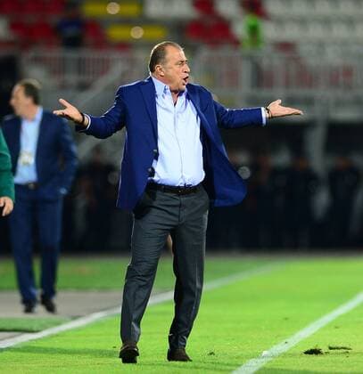 Turkey Coach Fatih Terim during the 2018 FIFA World Cup WM Weltmeisterschaft Fussball Group I qualyfing match between Kosovo and Turkey at Loro Borici Stadium in Shkodra , Albania on June 11, 2017. 