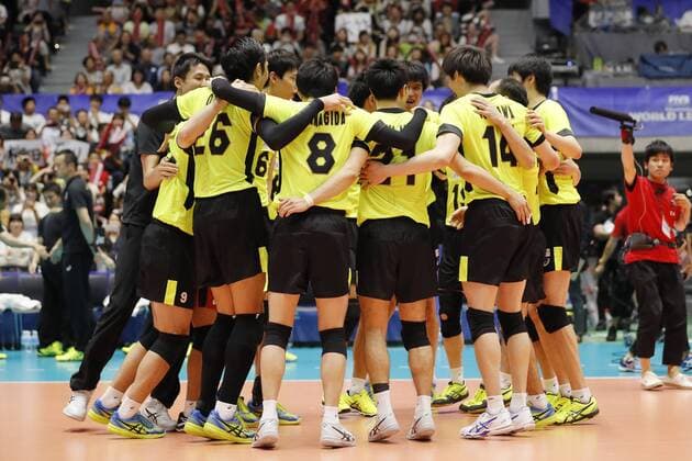 Japan team group Mannschaftsbild Totale (JPN), JUNE 11, 2017 - Volleyball : FIVB Volleyball World League TAKASAKI 2017 match between Japan - South Korea at Takasaki Arena, in Gunma, Japan.  (umqa053162)
