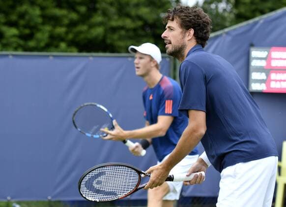 12-06-2017 TENNIS: RICOH OPEN: ROSMALEN Robin Haase (NED) tijdens de mannen dubbel met Dominic Inglot GBR Foto: Sander Chamid xVIxVIxImagesx xSoenarxChamidxsportfotografiexIVx 7995191