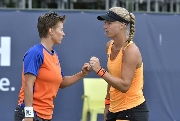 12-06-2017 TENNIS: RICOH OPEN: ROSMALEN Kiki Bertens (NED) tijdens de vrouwen dubbel met Demi Schuurs Foto: Sander Chamid xVIxVIxImagesx xSoenarxChamidxsportfotografiexIVx 7995194