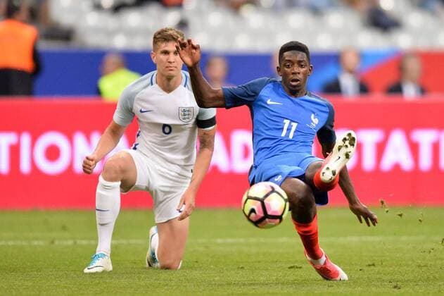 11 OUSMANE DEMBELE (fra) - 06 John Stones (eng) FOOTBALL : France vs Angleterre - Match Amical - 13 06 2017 AnthonyBIBARD FEP Panoramic 