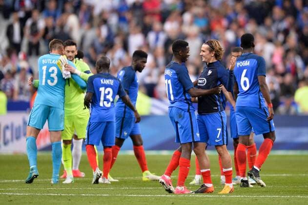 11 OUSMANE DEMBELE (fra) - 07 Antoine Griezmann (fra) - JOIE FOOTBALL : France vs Angleterre - Match Amical - 13 06 2017 AnthonyBIBARD FEP Panoramic 