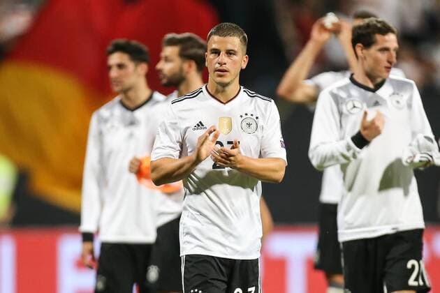 Diego Demme (Deutschland) - WM-Qualifikationsspiel DFB Nationalmannschaft Deutschland vs. San Marino in Nuernberg - Aktion,Deutschland, Fussball, Mann, Maenner,10.06.2017