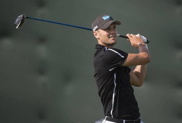 Martin Kaymer watches his drive off of the 10th tee during round 1 of the 117th U.S. Open golf tournament at Erin Hill golf course in Erin, Wisconsin on June 15, 2017.  WIS20170615308 KEVINxDIETSCH