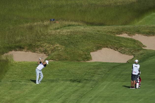 170615 Sveriges Alexander Noren under omgang ett i golfturneringen US Open den 15 juni 2017 i Hartford.  Copyright: JOELxMARKLUND BB170615JM012