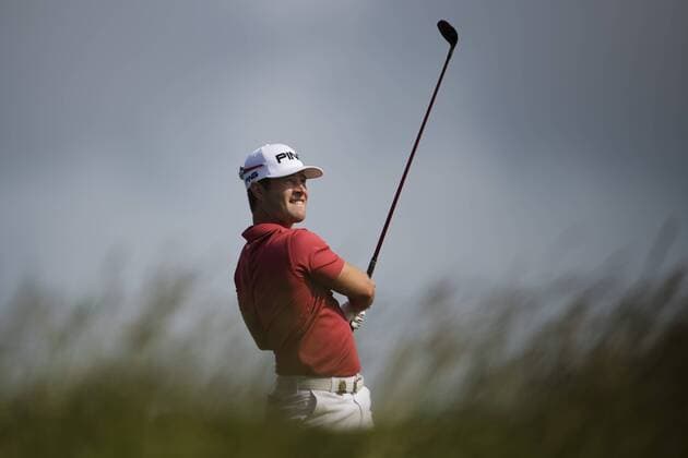 170615 Sveriges David Lingmerth under omgang ett i golfturneringen US Open den 15 juni 2017 i Hartford.  Copyright: JOELxMARKLUND BB170615JM018