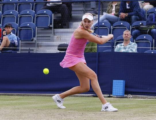 June 16th 2017, The Northern Lawn tennis Club, Manchester, England; ITF Womens tennis tournament; Number six seed Naomi Broady (GBR) in action during her quarter final singles match against number one seed Kai-Chen Chang (TPE) xAlanxMartinx  ActionPlus11890791