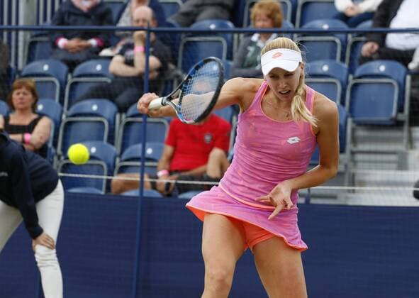 June 16th 2017, The Northern Lawn tennis Club, Manchester, England; ITF Womens tennis tournament; Number six seed Naomi Broady (GBR) in action during her quarter final singles match against number one seed Kai-Chen Chang (TPE) xAlanxMartinx  ActionPlus11890792