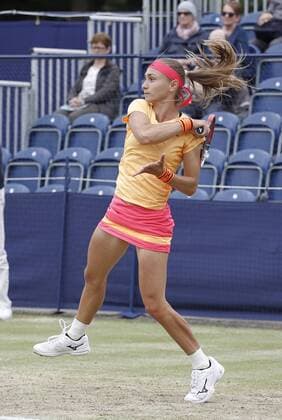 June 16th 2017, The Northern Lawn tennis Club, Manchester, England; ITF Womens tennis tournament; Number seven seed Aleksandra Krunic (SRB) in action during her quarter final singles match against Gabriella Taylor (GBR); Krunic won in straight sets xAlanxMartinx  ActionPlus11890801