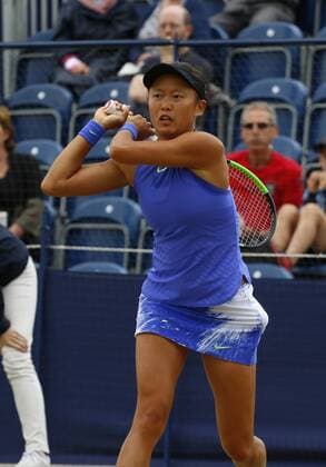 June 16th 2017, The Northern Lawn tennis Club, Manchester, England; ITF Womens tennis tournament; Number one seed Kai-Chen Chang (TPE) in action during her quarter final singles match against number six seed Naomi Broady (GBR); Broady won in straight sets xAlanxMartinx  ActionPlus11890814