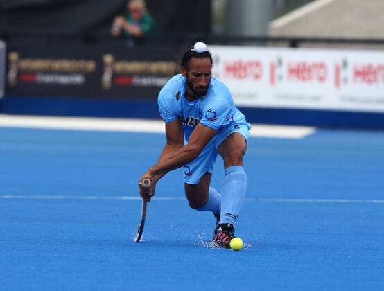 June 17, 2017 - London, England, United Kingdom - Sardar Singh of India . during The Men s Hockey World League Semi-Final 2017 Group B match between Canada and India The Lee Valley Hockey and Tennis Centre in London on June 17, 2017 Hockey - Canada and India  - ZUMAn230 20170617_zaa_n230_089 Copyright: xKieranxGalvinx