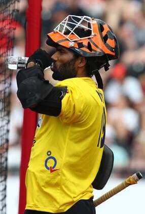 June 17, 2017 - London, England, United Kingdom - Vikas Dahiya of India. during The Men s Hockey World League Semi-Final 2017 Group B match between Canada and India The Lee Valley Hockey and Tennis Centre in London on June 17, 2017 Hockey - Canada and India  - ZUMAn230 20170617_zaa_n230_091 Copyright: xKieranxGalvinx