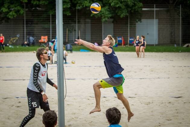 Raphael Schieting und Lukas Bekebans (ASV Botnang); LBS Cup Beachvolleyball A-City Stuttgart, Schwabenplatz, Stuttgart Germany, 20170617; Stuttgart Copyright: xWuechnerx xEibner-Pressefotox EP_nwr