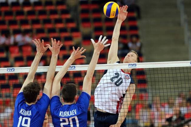 17.06.2017 LODZ , ATLAS ARENA SIATKOWKA MEZCZYZN, (VOLLEYBALL MEN) FIVB LIGA SWIATOWA GRUPA H1 (FIVB WORLD LEAGUE GROUP H1 GAME RUSSIA - USA ) MECZ ROSJA - USA NZ (P) DAVID SMITH FOTO JAKUB PIASECKI CYFRASPORT NEWSPIX.PL --- Newspix.pl FRANCE OUT!  20170617CSJP3008