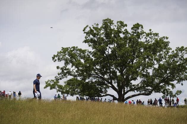 170617 Sveriges David Lingmerth under tredje omgangen i golfturneringen US Open den 17 juni 2017 i Hartford.  Copyright: JOELxMARKLUND BB170617JM004