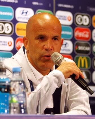 2017.06.17 Krakow , Polska Pilka nozna, Mistrzostwa Europy U-21 Reprezentacja Wloch - konferencja prasowa i trening N z Luigi Di Biagio Foto Krzysztof Porebski PressFocus 2017.06.17 Krakow , Poland Football , UEFA UNDER 21 CHAMPIONSHIP POLAND 2017 Italy U21 U 21 national team Nationalteam - press conference PK Pressekonferenz and training Luigi Di Biagio Credit: Krzysztof Porebski PressFocus NEWSPIX.PL --- Newspix.pl france out!  20170617PF_KP006