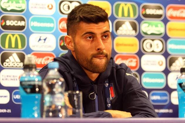 2017.06.17 Krakow , Polska Pilka nozna, Mistrzostwa Europy U-21 Reprezentacja Wloch - konferencja prasowa i trening N z Marco Benassi Foto Krzysztof Porebski PressFocus 2017.06.17 Krakow , Poland Football , UEFA UNDER 21 CHAMPIONSHIP POLAND 2017 Italy U21 U 21 national team Nationalteam - press conference PK Pressekonferenz and training Marco Benassi Credit: Krzysztof Porebski PressFocus NEWSPIX.PL --- Newspix.pl france out!  20170617PF_KP010