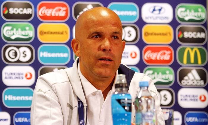 2017.06.17 Krakow , Polska Pilka nozna, Mistrzostwa Europy U-21 Reprezentacja Wloch - konferencja prasowa i trening N z Luigi Di Biagio Foto Krzysztof Porebski PressFocus 2017.06.17 Krakow , Poland Football , UEFA UNDER 21 CHAMPIONSHIP POLAND 2017 Italy U21 U 21 national team Nationalteam - press conference PK Pressekonferenz and training Luigi Di Biagio Credit: Krzysztof Porebski PressFocus NEWSPIX.PL --- Newspix.pl france out!  20170617PF_KP012