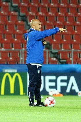 2017.06.17 Krakow , Polska Pilka nozna, Mistrzostwa Europy U-21 Reprezentacja Wloch - konferencja prasowa i trening N z Luigi Di Biagio Foto Krzysztof Porebski PressFocus 2017.06.17 Krakow , Poland Football , UEFA UNDER 21 CHAMPIONSHIP POLAND 2017 Italy U21 U 21 national team Nationalteam - press conference PK Pressekonferenz and training Luigi Di Biagio Credit: Krzysztof Porebski PressFocus NEWSPIX.PL --- Newspix.pl france out!  20170617PF_KP024