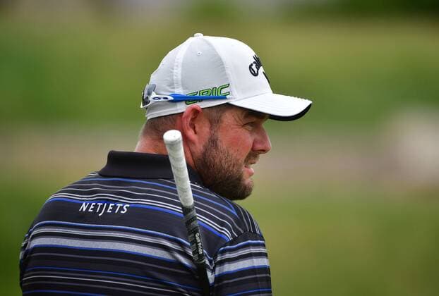Marc Leishman prepares to hit off the 1st tee during round 3 of the 117th U.S. Open golf tournament at Erin Hill golf course on June 17, 2017 in Erin, Wisconsin.  WIS20170617321 KEVINxDIETSCH