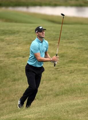 Martin Kaymer hits his approach shot on the 10th hole during round 3 of the 117th U.S. Open golf tournament at Erin Hill golf course on June 17, 2017 in Erin, Wisconsin.  WIS20170617119 BRIANxKERSEY