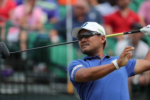 Yusaku Miyazato (JPN), JUNE 17, 2017 - Golf : Yusaku Miyazato of Japan tees off on the 1st hole during the third round of the 117th U.S. Open Championship at Erin Hills golf course in Erin, Wisconsin, United States. NOxTHIRDxPARTYxSALES.  (waha020770)