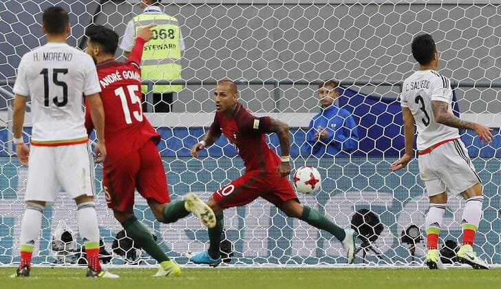 Portugal vs. Mexico KAZAN, RT - 18.06.2017: PORTUGAL VS. MEXICO - RICARDO QUARESMA of Portugal celebrates his goal during a match between Portugal and Mexico valid for the first round of the Confederations Cup 2017 on Sunday (18), held at the Kazan Arena in Kazan, Russia. (Photo: Rodolfo Buhrer La Imagem Fotoarena) x1339251x  RodolfoxBuhrer