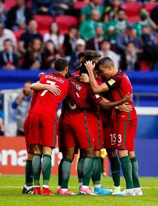 Portugal vs. Mexico KAZAN, RT - 18.06.2017: PORTUGAL VS. MEXICO - Portugal& 39;sRIC cel celebrates after scoring a goal during Portugal-Mexico m valid for the first round of the Confederaterations Cup 2017 on Sunday (18), held at the Kazan Arena in Kazan, Russia. (Photo: Marcelo Machado de Melo Fotoarena) x1339384x  MarceloxMachadoxdexMelo