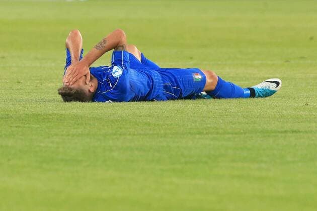 KRAKOW , 18.06.2017 EUROPEAN UNDER-21 CHAMPIONSHIP 2017 GAME DENMARK - ITALY MISTRZOSTWA EUROPY U-21 UEFA W PILCE NOZNEJ MECZ DANIA - WLOCHY N Z.DOMENICO BERARDI (ITA) FOTO: TOMASZ MARKOWSKI NEWSPIX.PL --- Newspix.pl FRANCE OUT!  2017061805