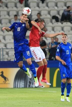 KRAKOW , 18.06.2017 EUROPEAN UNDER-21 CHAMPIONSHIP 2017 GAME DENMARK - ITALY MISTRZOSTWA EUROPY U-21 UEFA W PILCE NOZNEJ MECZ DANIA - WLOCHY N Z.ROBERTO GAGLIARDINI (ITA), MARCUS INGVARSTEN (DEN) FOTO: TOMASZ MARKOWSKI NEWSPIX.PL --- Newspix.pl FRANCE OUT!  2017061815