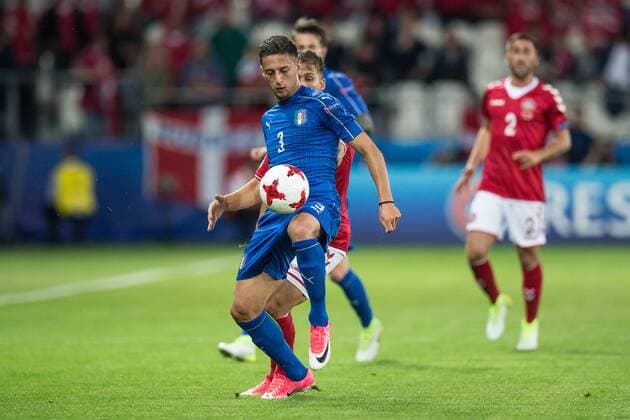 2017.06.18 KRAKOW MECZ GRUPA C MISTRZOSTWA EUROPY U-21 W PILCE NOZNEJ 2017: DANIA - WLOCHY --- 2017 UEFA EUROPEAN U21 U 21 CHAMPIONSHIP MATCH: DENMARK - ITALY ANTONIO BARRECA WOLCHY ITALY FOT JAKUB GRUCA FOKUSMEDIA. NEWSPIX.PL --- Newspix.pl FRANCE OUT!  GJ180617_029