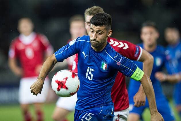 2017.06.18 KRAKOW MECZ GRUPA C MISTRZOSTWA EUROPY U-21 W PILCE NOZNEJ 2017: DANIA - WLOCHY --- 2017 UEFA EUROPEAN U21 U 21 CHAMPIONSHIP MATCH: DENMARK - ITALY MARCO BENASSI WLOCHY ITALY FOT JAKUB GRUCA FOKUSMEDIA. NEWSPIX.PL --- Newspix.pl FRANCE OUT!  GJ180617_040