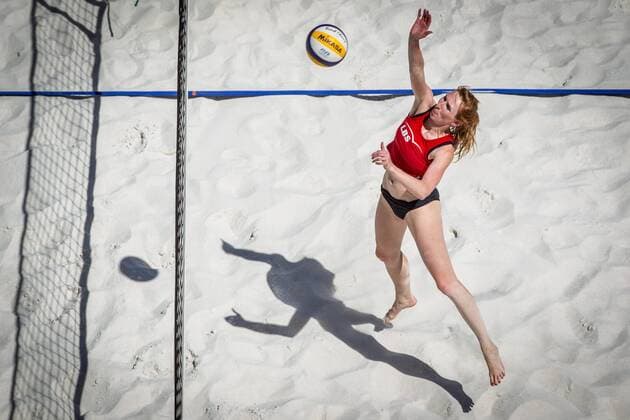 Angriff Natalie Welsch (VC Baustetten ); LBS Cup Beachvolleyball A-City Stuttgart, Schwabenplatz, Stuttgart Germany, 20170618; Stuttgart Copyright: xWuechner Eibner-Pressefotox EP_NWR
