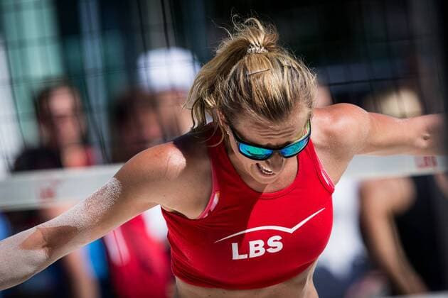Jubel Stefanie Koegel (VC Baustetten); LBS Cup Beachvolleyball A-City Stuttgart, Schwabenplatz, Stuttgart Germany, 20170618; Stuttgart Copyright: xWuechner Eibner-Pressefotox EP_NWR